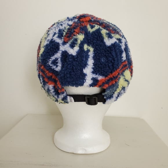 COAL Fuzzy Fleece Patchwork Tribal Print Ball Cap Hat OSFM - Picture 6 of 11